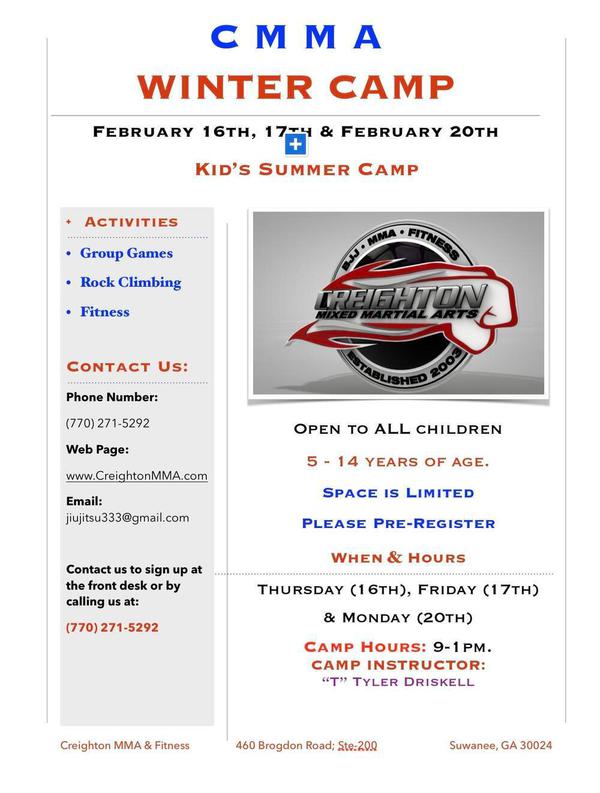 Kids Winter Camp February 16th, 17th & 20th