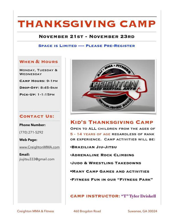 Kids Thanksgiving Camp