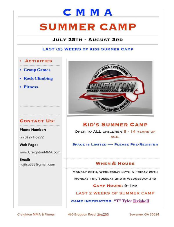 2 more week - Kids summer camp