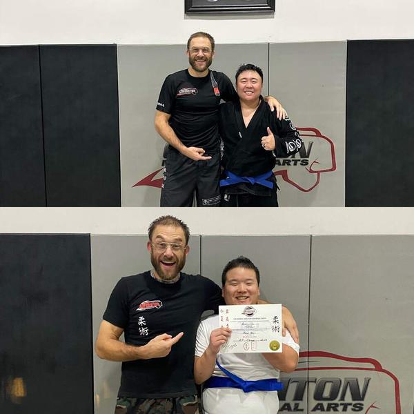 David Song and Andrew Cho move to blue belt!