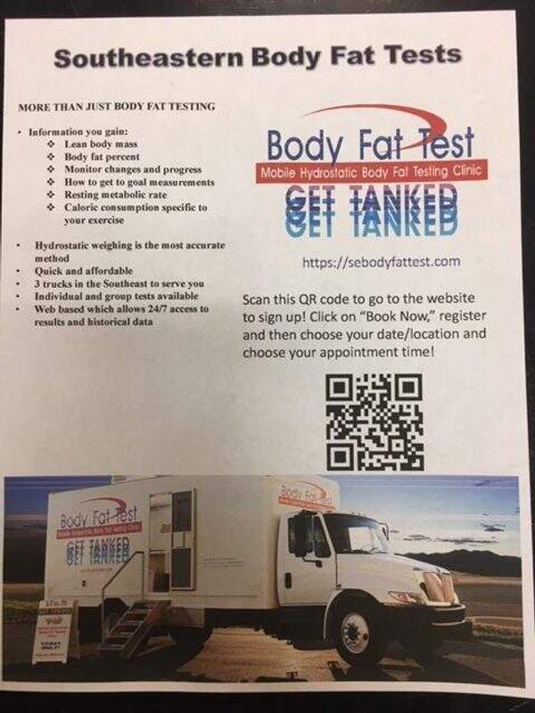 Hydrostatic body fat truck here at CMMA!!