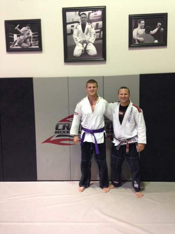 Young and tough, Bret Cesak to Purple Belt in BJJ..