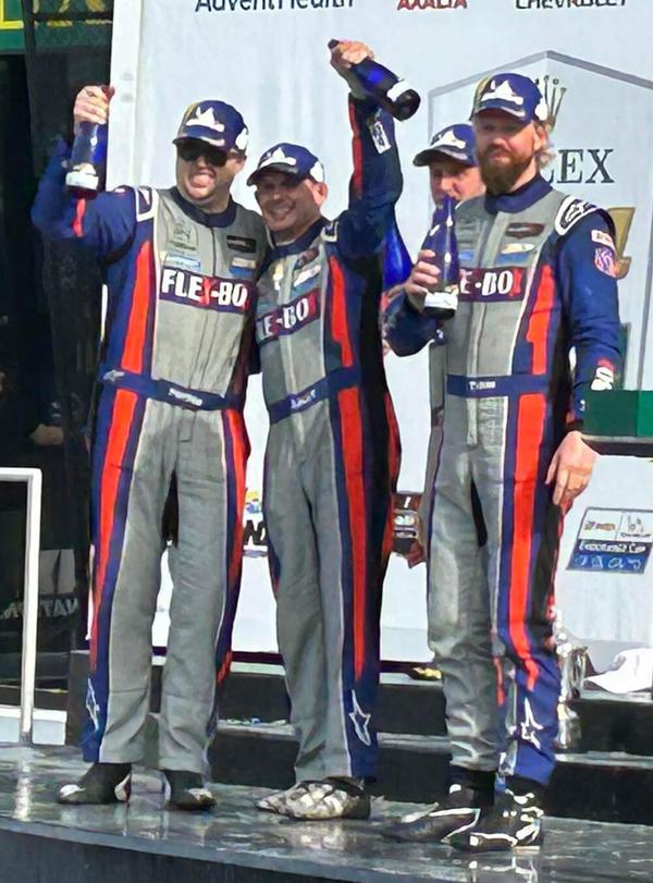 Andy Lally and team at Rolex 24 Hour