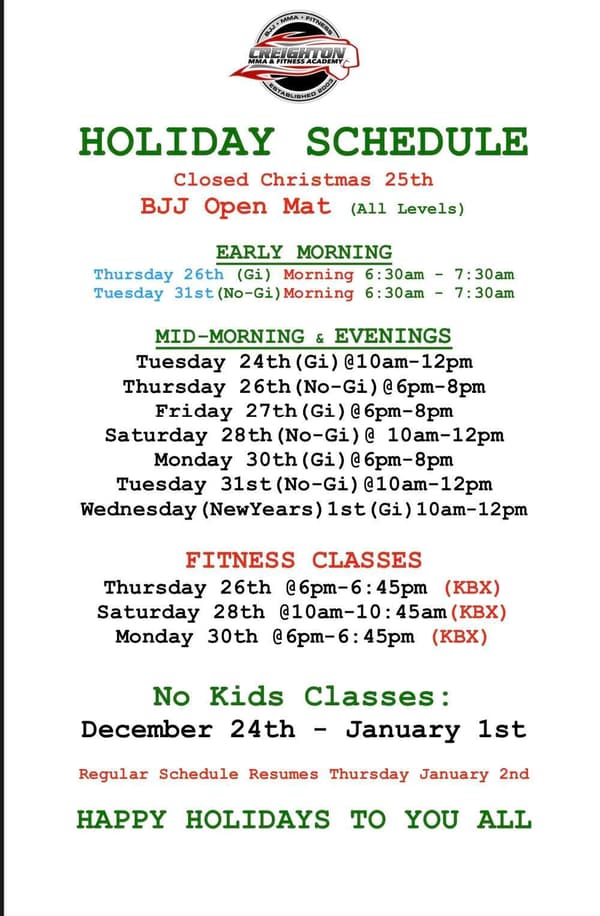 Holiday Schedule holiday-schedule