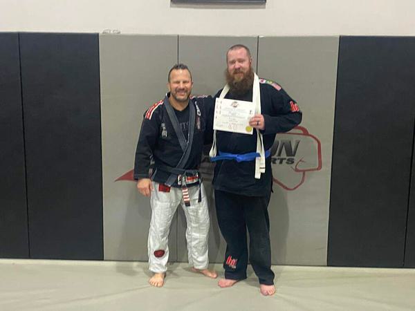 Troy Womack moves to blue belt BJJ