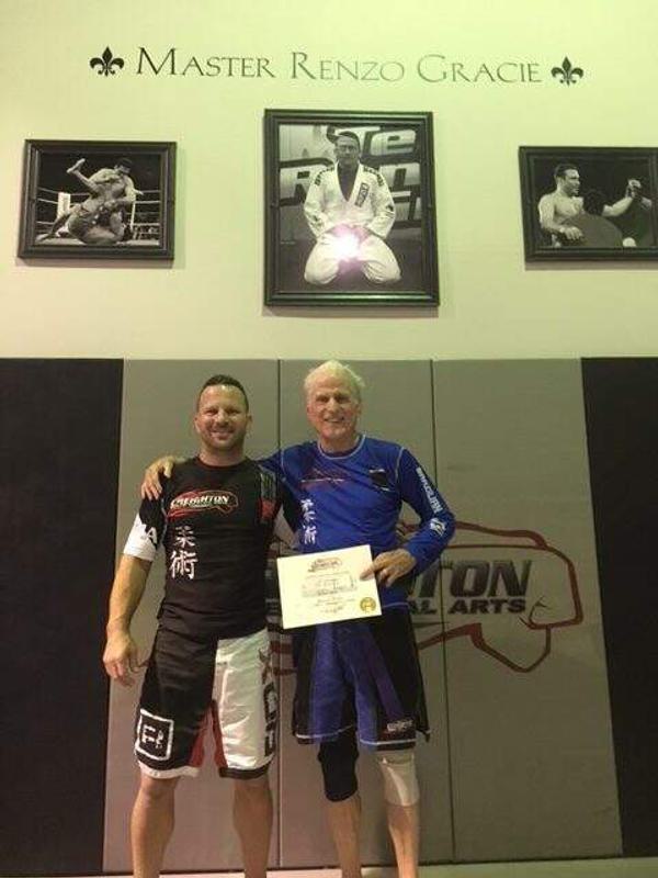 At 76 years old Joe Shaginaw earns his PURPLE belt!