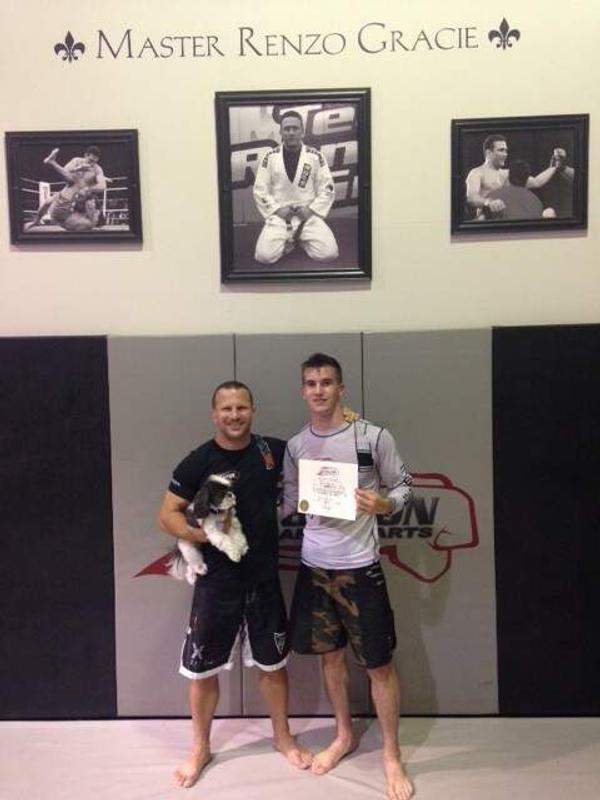 Our new Yellow Belt in MMA John Young!!
