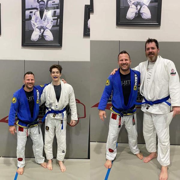 Lee Owenby and Tom Jones receive blue belt in BJJ