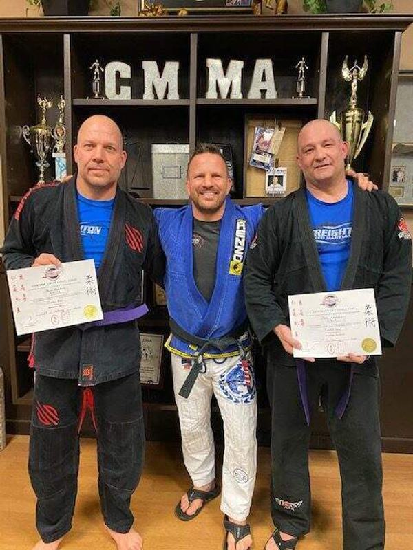 Brian Kolbusz and Paul Ascenzo earn purple belts!
