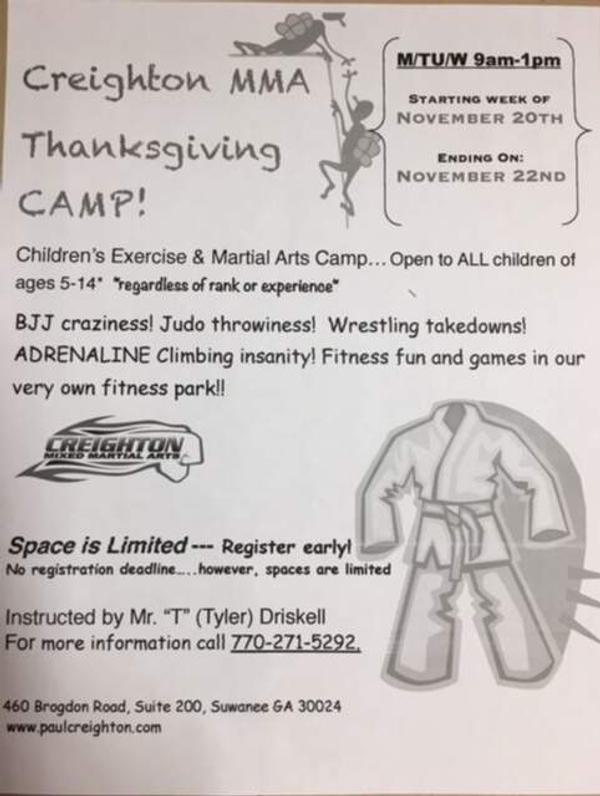 Kid's Thanksgiving Camp