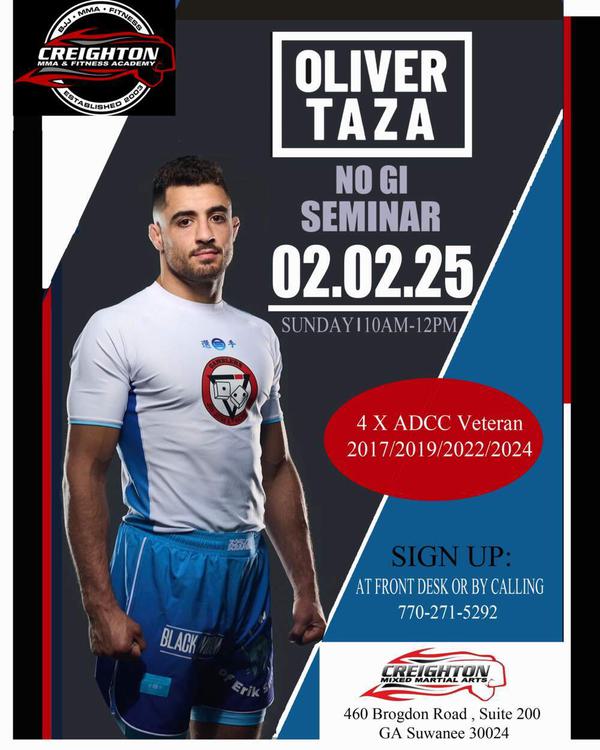 Oliver Taza No Gi BJJ seminar at Creighton MMA